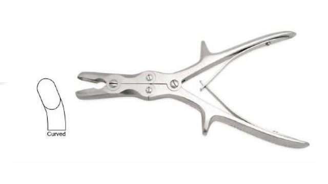 Stille-Luer Bone Nibbler Double action Curved 220mm